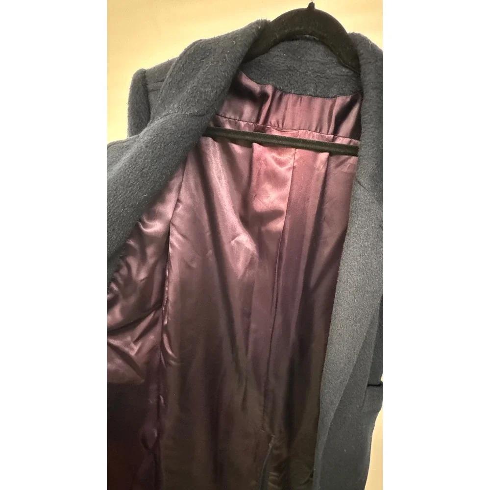 Navy Longline Duster Coat‎ Women’s Size M/L 44” Maxi Minimalist Jacket